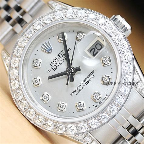 diamond ladies rolex|ladies rolex diamond bezel replacement.